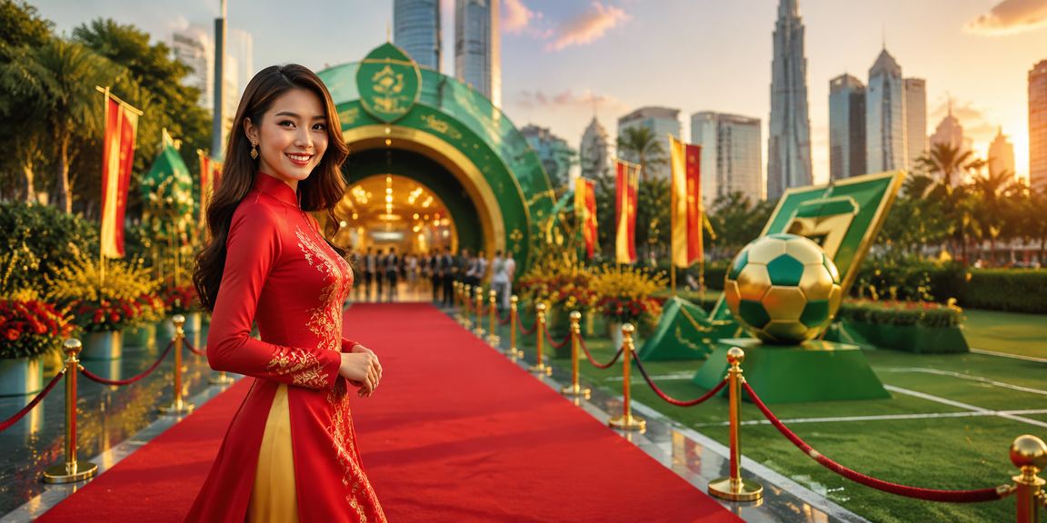 Không gian casino trực tuyến phong cách Thành phố Hồ Chí Minh với áo dài truyền thống