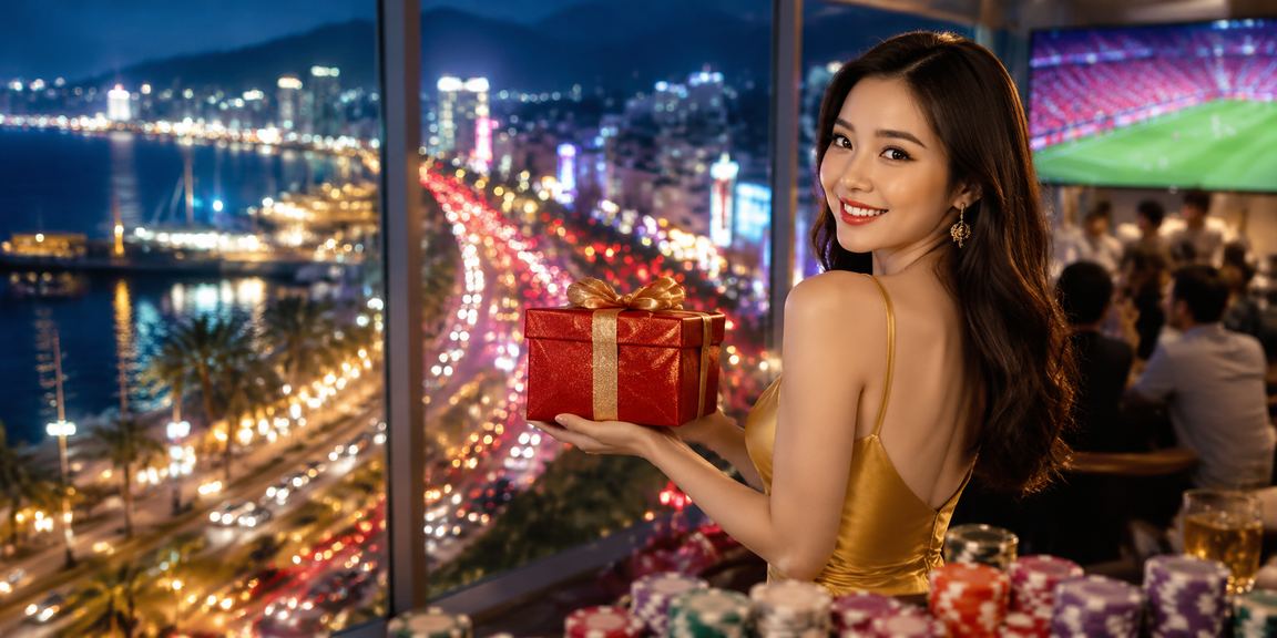 Người chơi tại Nha Trang trải nghiệm slot game và thanh toán trực tuyến trên điện thoại ban đêm